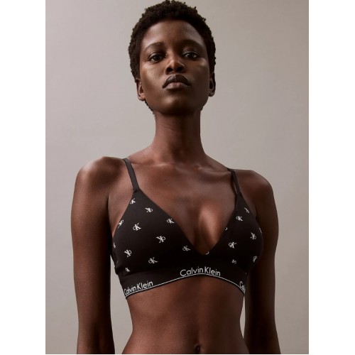 Calvin Klein bralette επενδυμένο σε μαύρο χρώμα με μαύρο λάστιχο στο κάτω μέρος. 53%cotton,35%modal,12%elastane QF5650E PCS